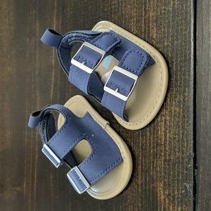 NB Blue Carter's Velcro Sandals